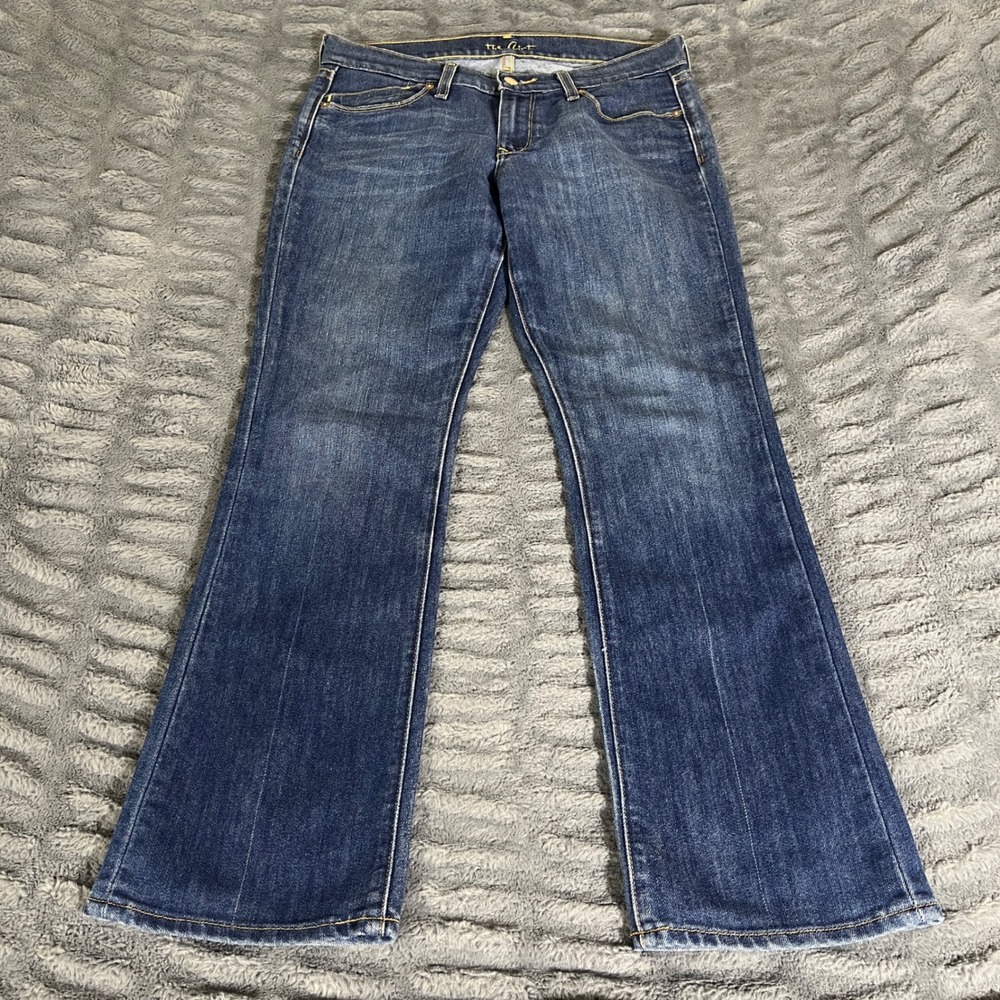 Old Navy The Flirt Bootcut Jeans Womens 6 Short Dark Wash Blue Stretch Denim